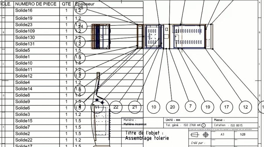Découvrez la mise en plan et nomenclature en tôlerie de ANSYS SpaceClaim en vidéo