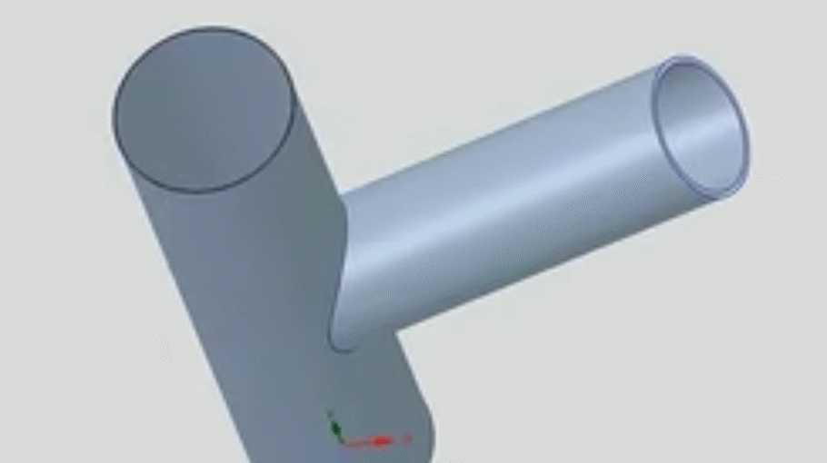 Découvrez le piquage entre tubes en tôlerie de ANSYS SpaceClaim en vidéo