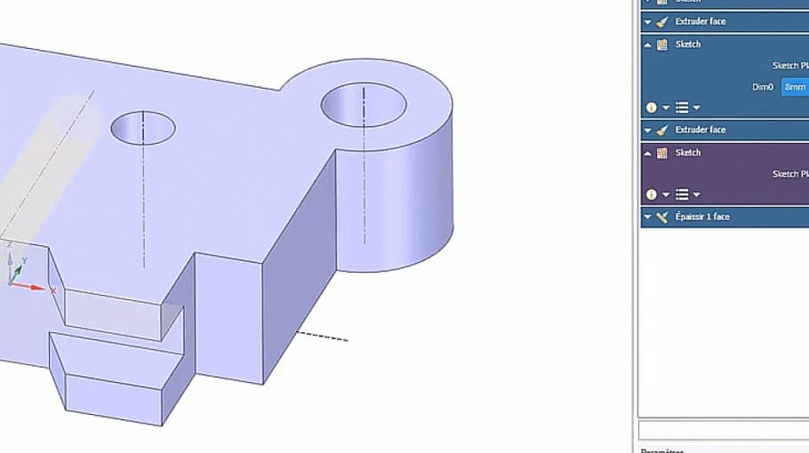 Découvrez la création de blocs comme historique de construction de ANSYS SpaceClaim en vidéo