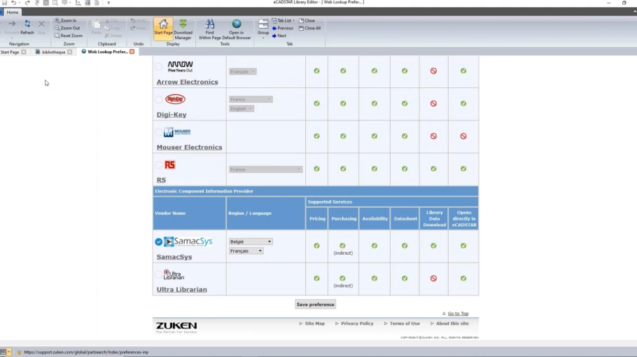 Découvrez le téléchargement de Parts sur internet avec ZUKEN eCADSTAR en vidéo