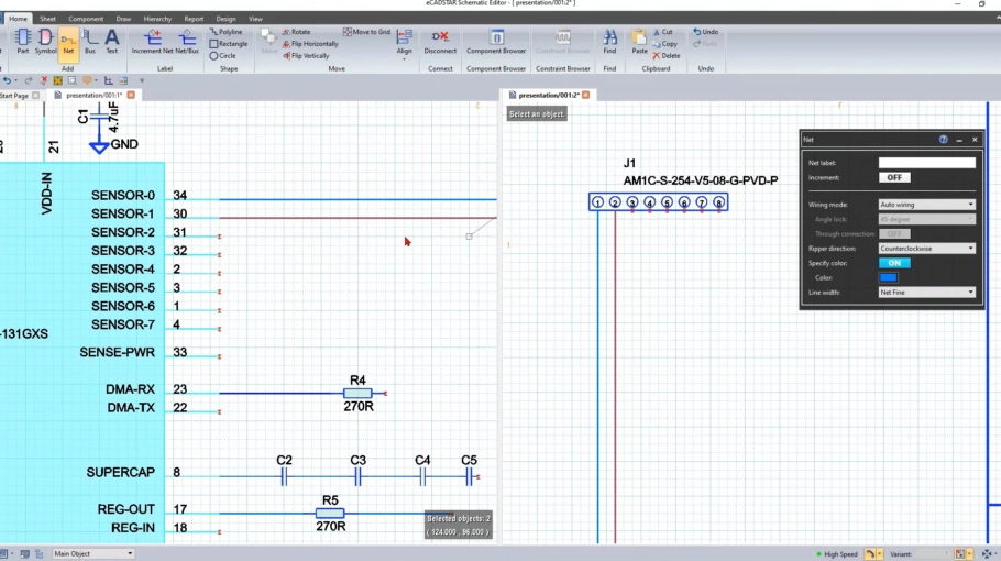 Découvrez les méthodes d'ajout de connexions dans un schéma avec ZUKEN eCADSTAR en vidéo
