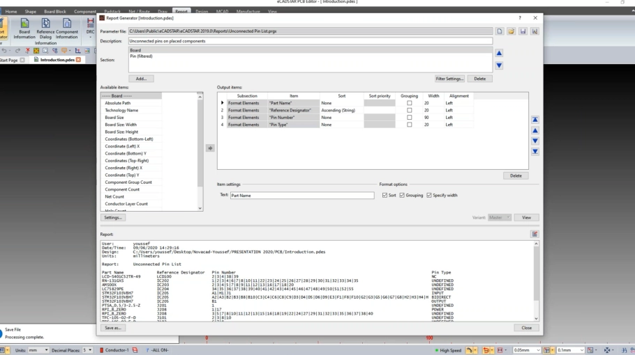 Découvrez les variables d'environnement et Report Generator avec ZUKEN eCADSTAR en vidéo